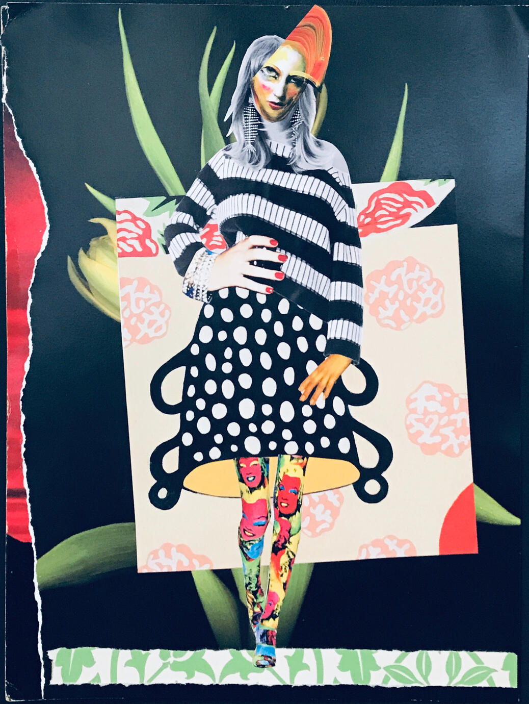 Stripes &amp; Dots, 9&quot;w x 12&quot; h, © Donna Durbin SOLD